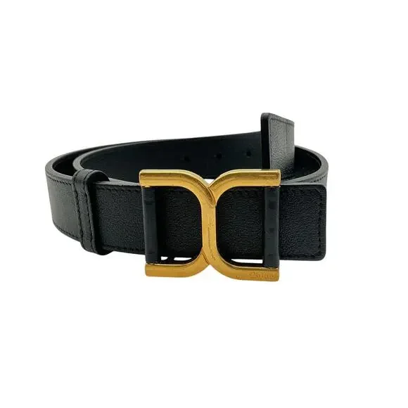 Chloe Leather Black Marcie Belt Size S - Picture 2 of 5